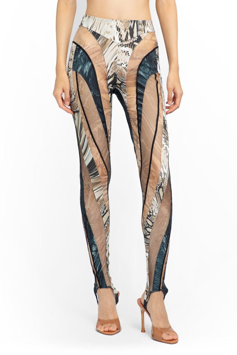 mugler Spiral leggings with inserts available on