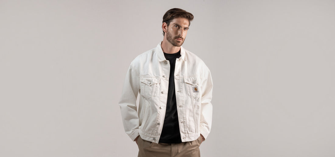 featured image of What Jacket to Wear in Fall for Men, Young handsome guy on a gray studio background