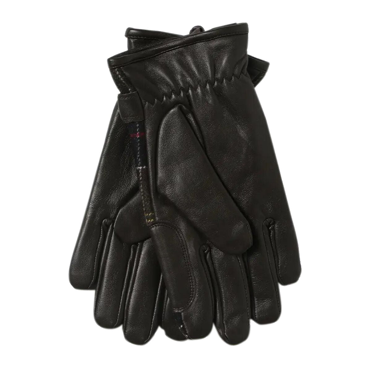 barbour gloves with tartan pattern