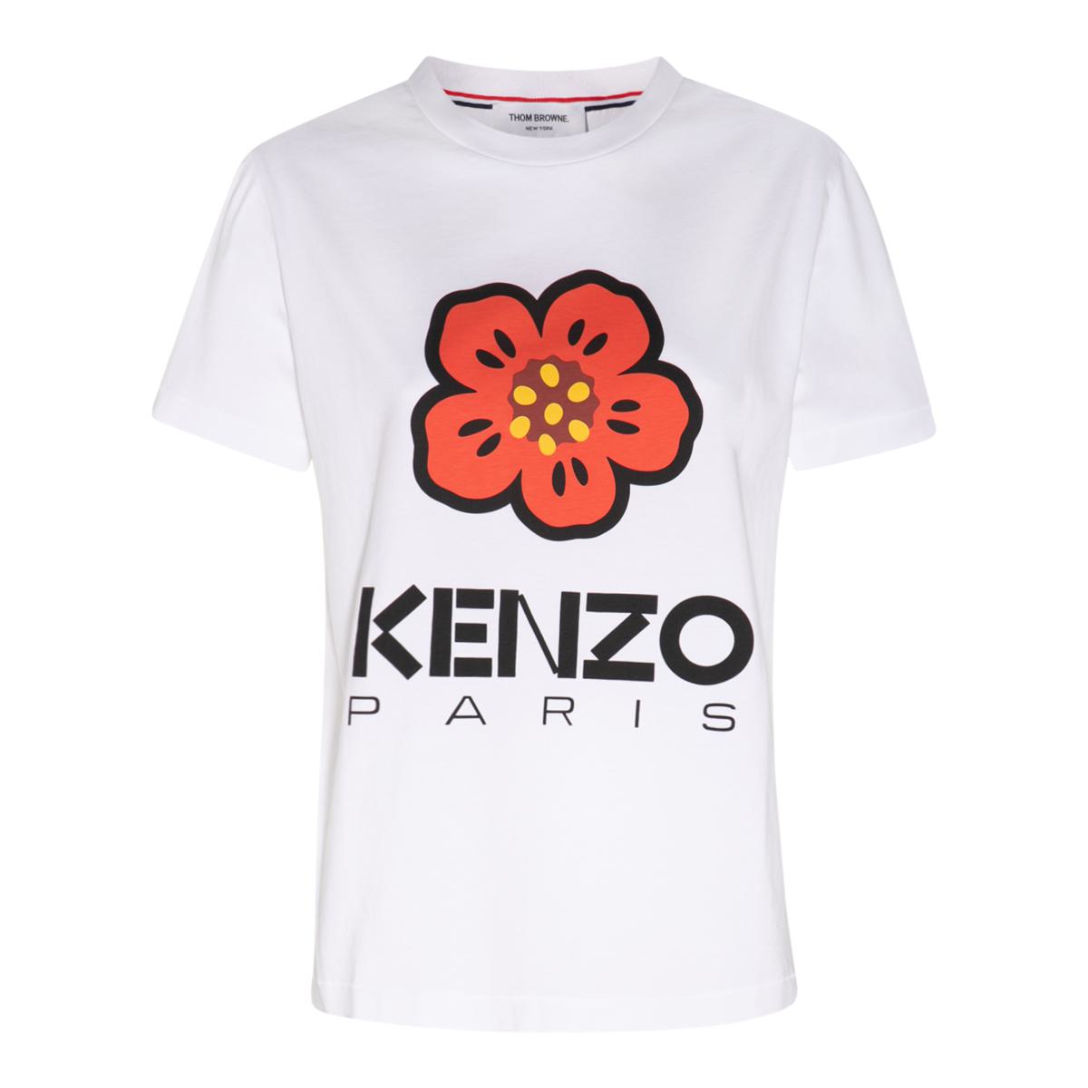 kenzo t-shirts and polos white
