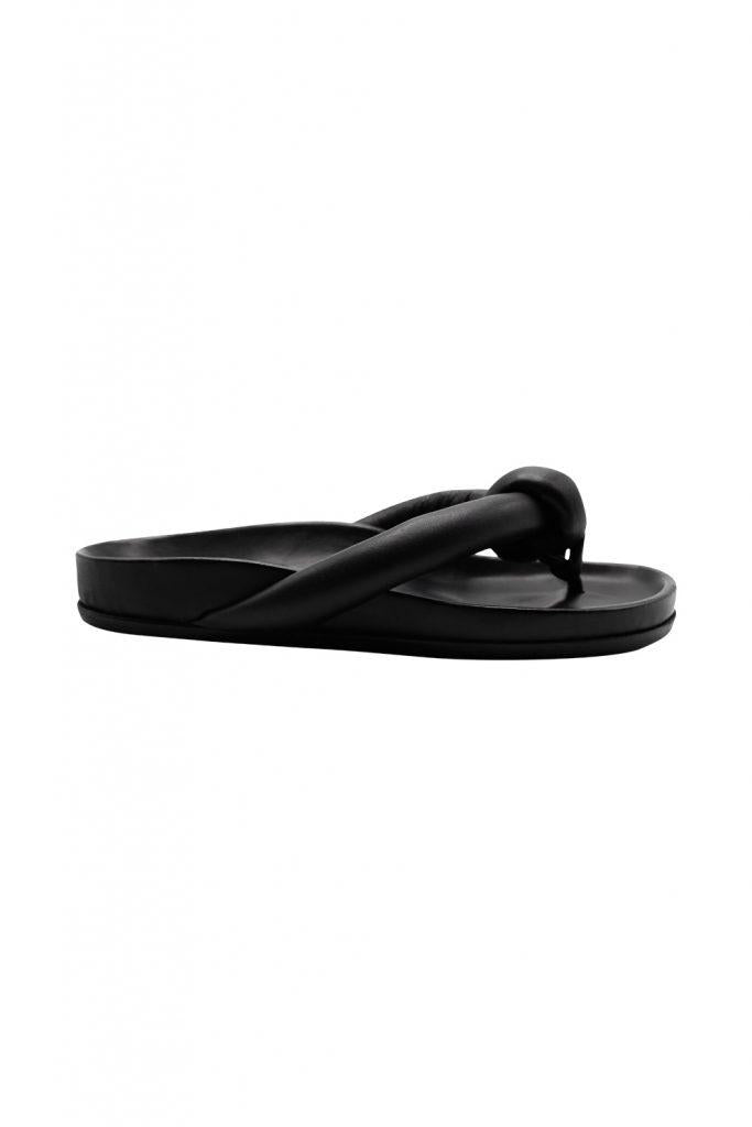 rick owens fogachine knotted slip on strap sandal shoes