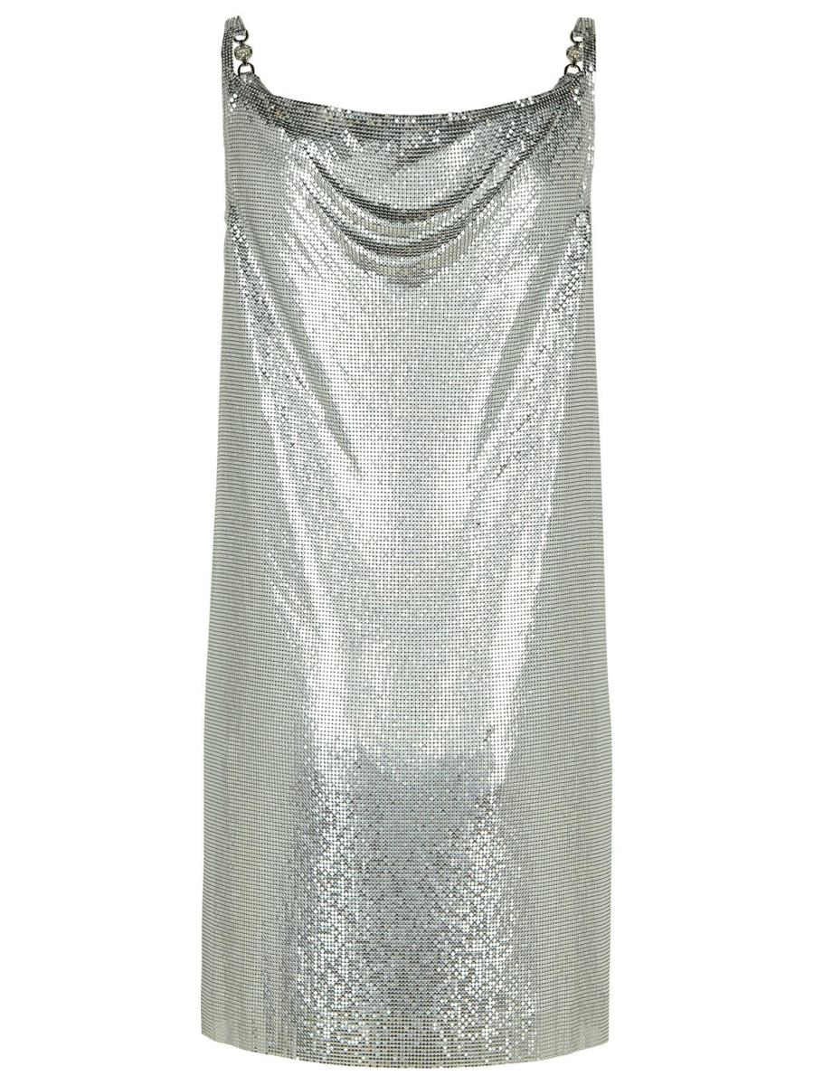 versace silver metal dress