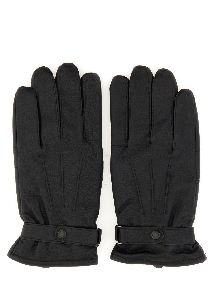 barbour leather gloves