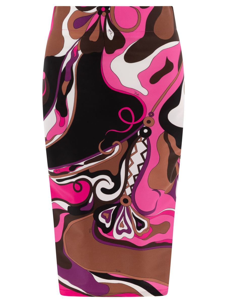 pucci orchidee-print pencil skirt