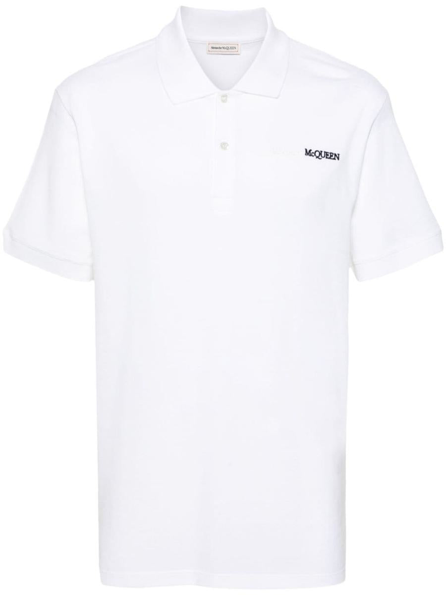 alexander mcqueen logo organic cotton polo shirt