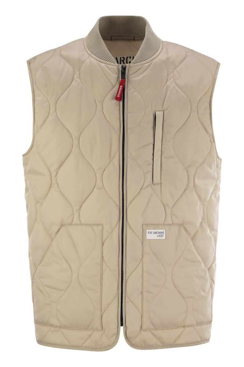 fay quilted vest - fay archive