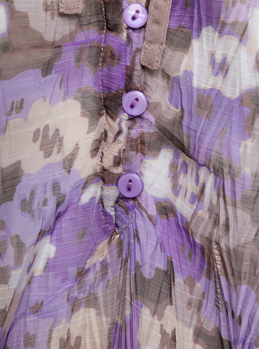 'atara' purple blosue with all-over floreal print in polyester woman