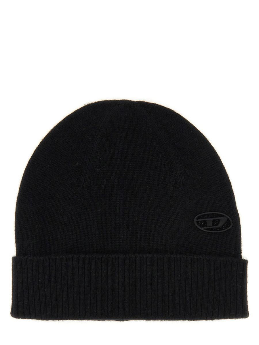 diesel beanie hat with logo