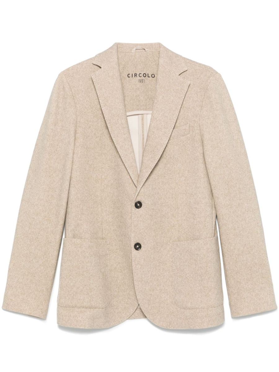 circolo 1901 single-breasted cotton blazer with pockets