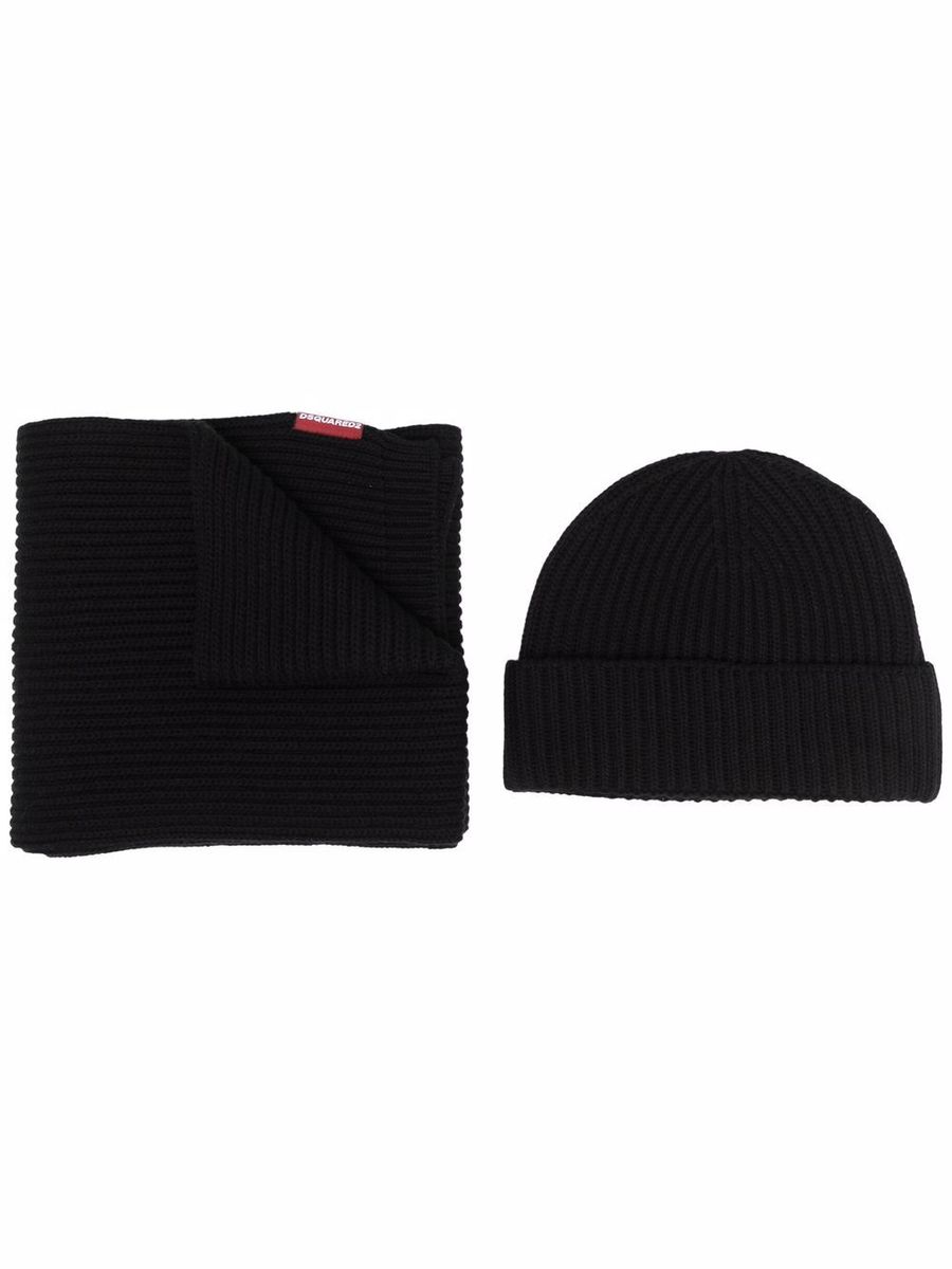 dsquared2 scarf and beanie set