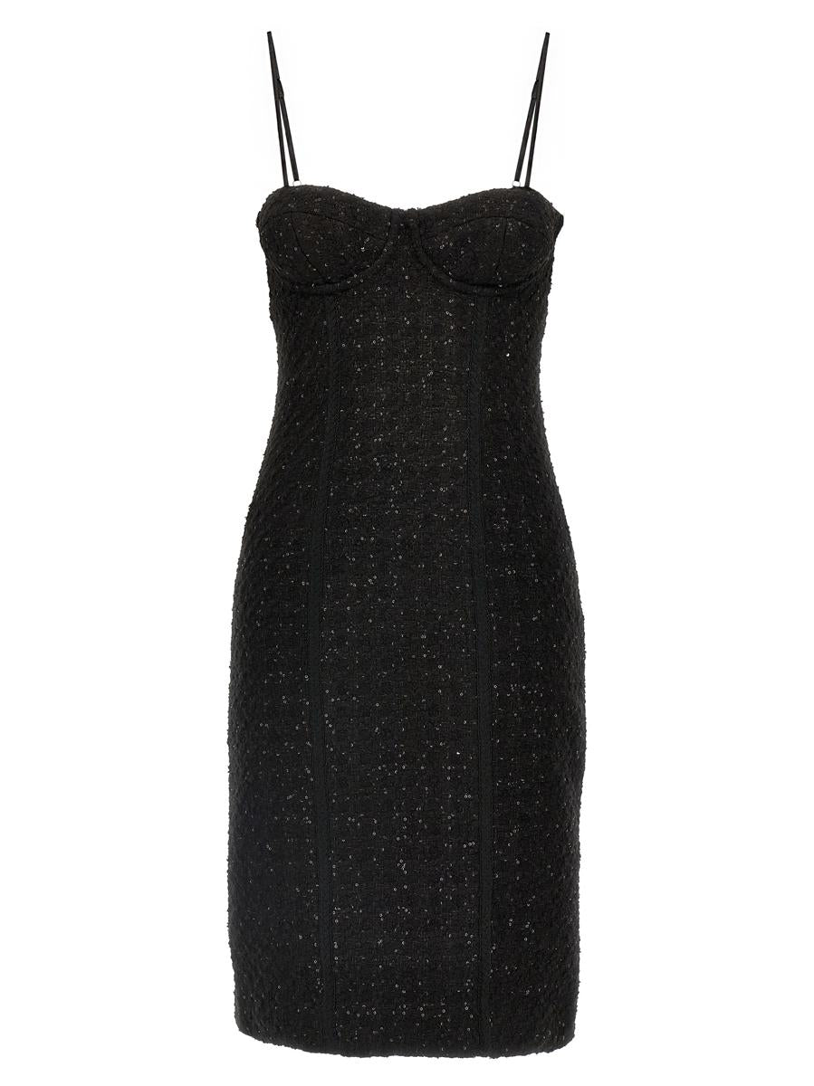 rotate birger christensen bouclé midi dress