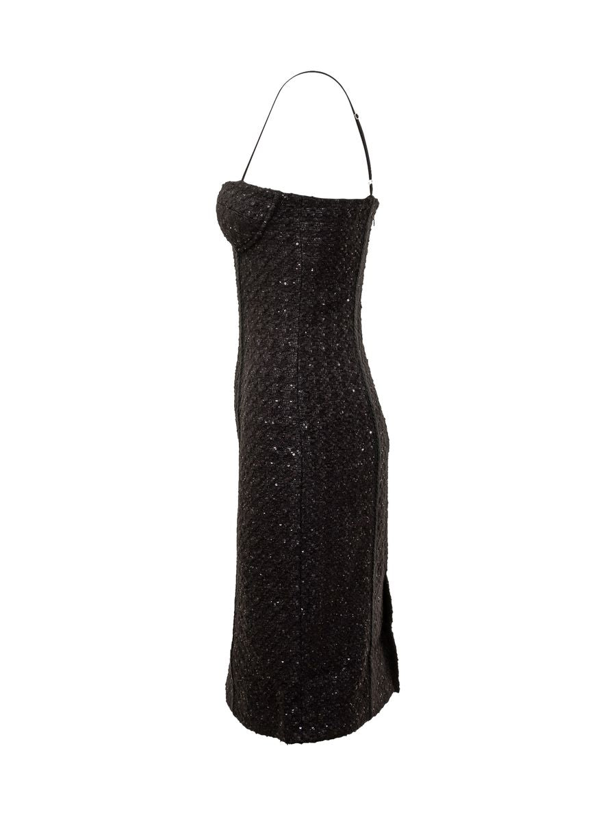 rotate birger christensen boucle midi dress