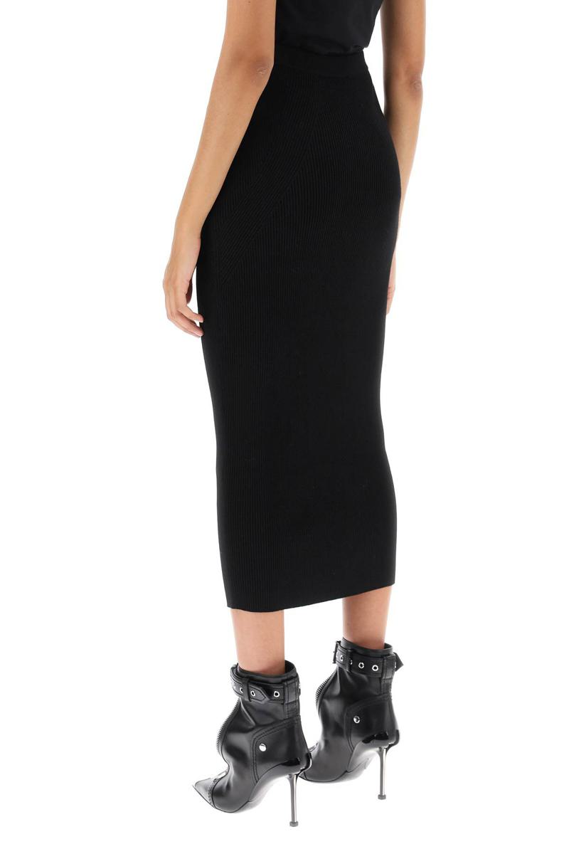 ribbed-knit pencil skirt