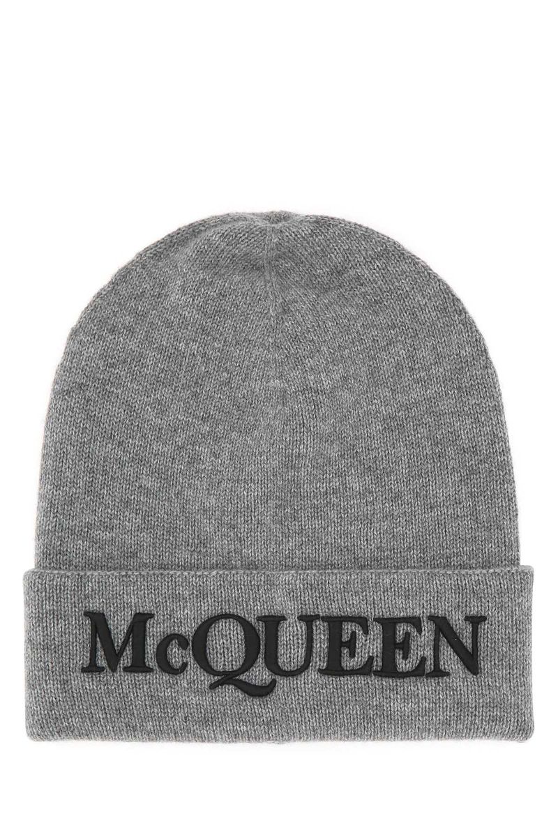 alexander mcqueen knitted beanie hat