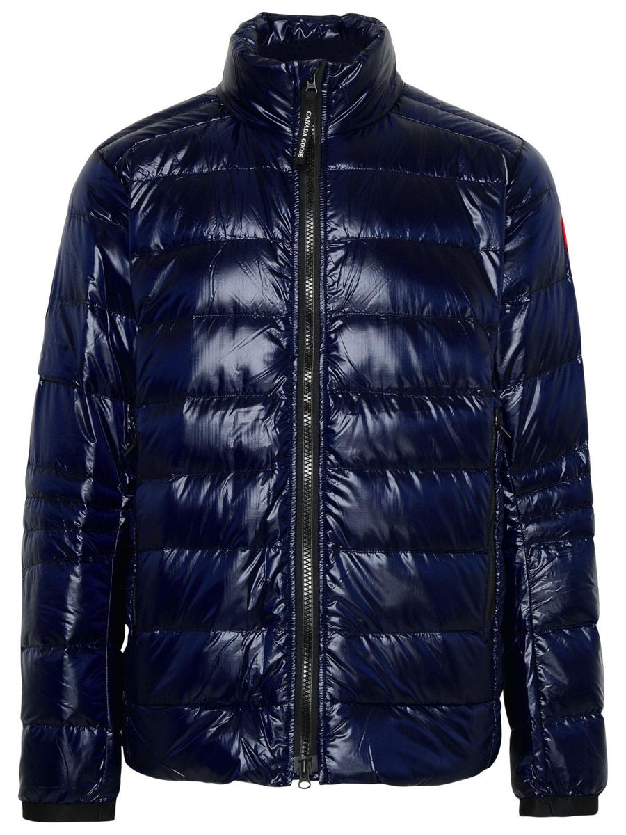 canada goose navy nylon crofton puffer jacket