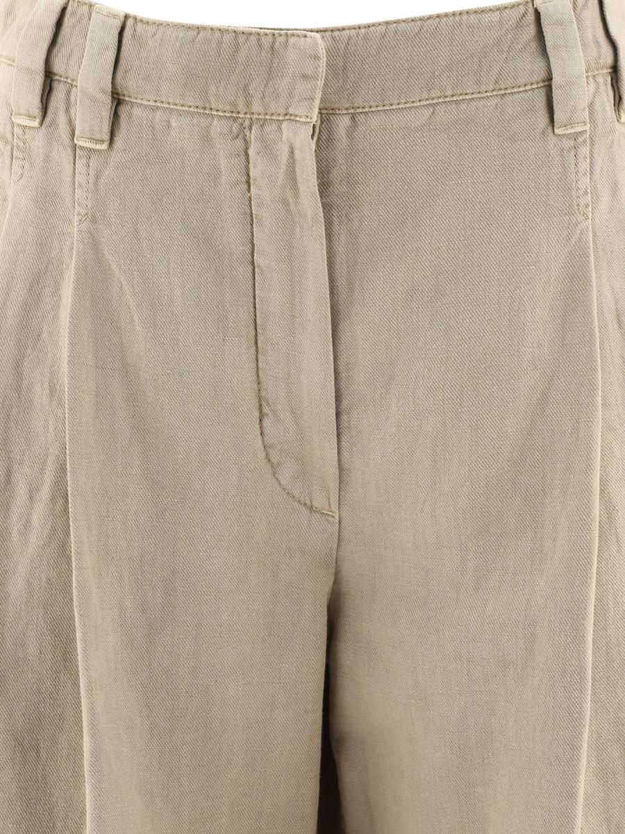 brunello cucinelli wide leg trousers