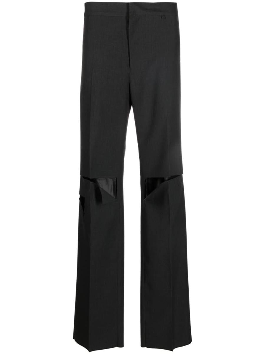 givenchy ripped wool trousers