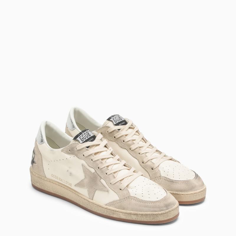 golden goose ball star white/silver trainer