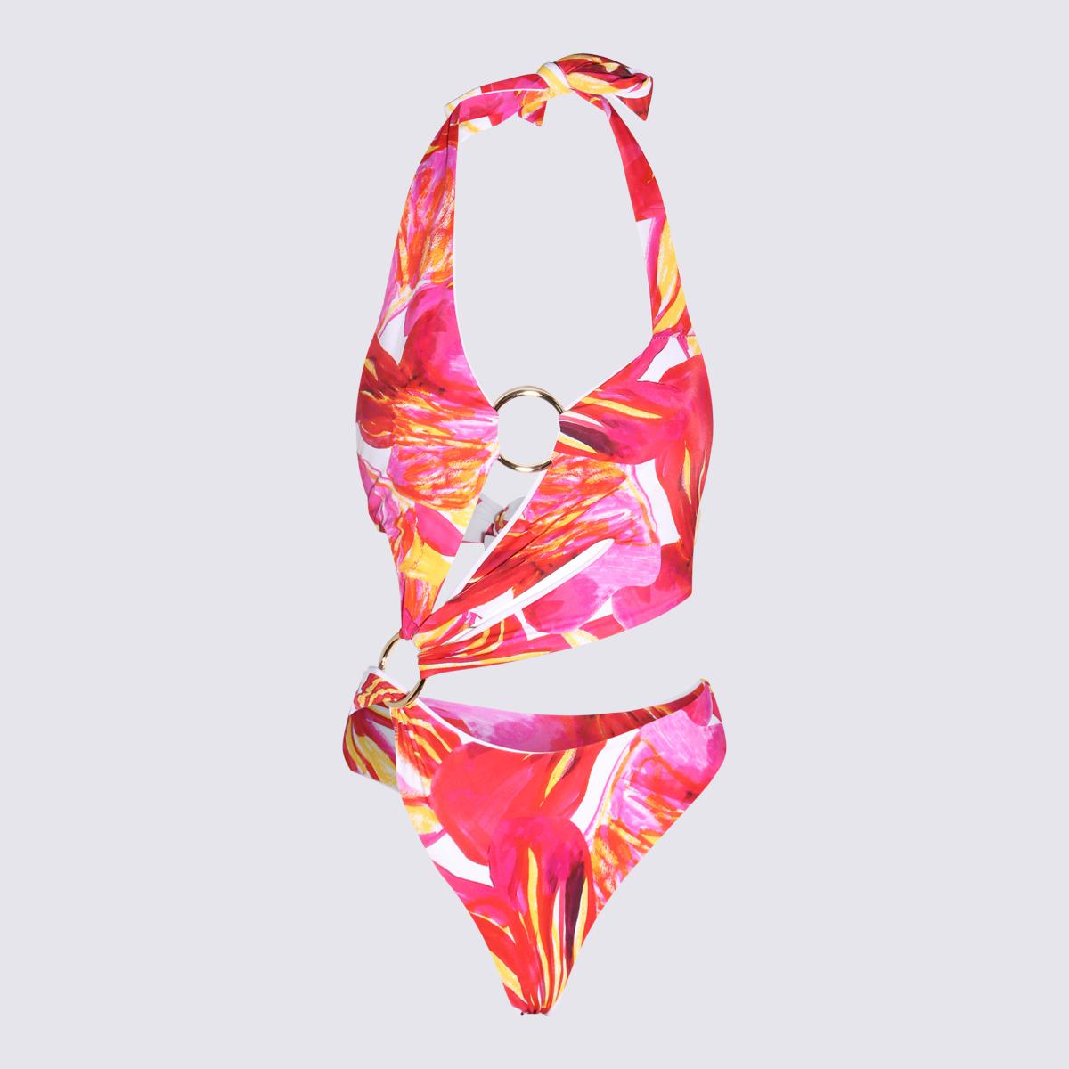 louisa ballou hot pink one piece beachwear