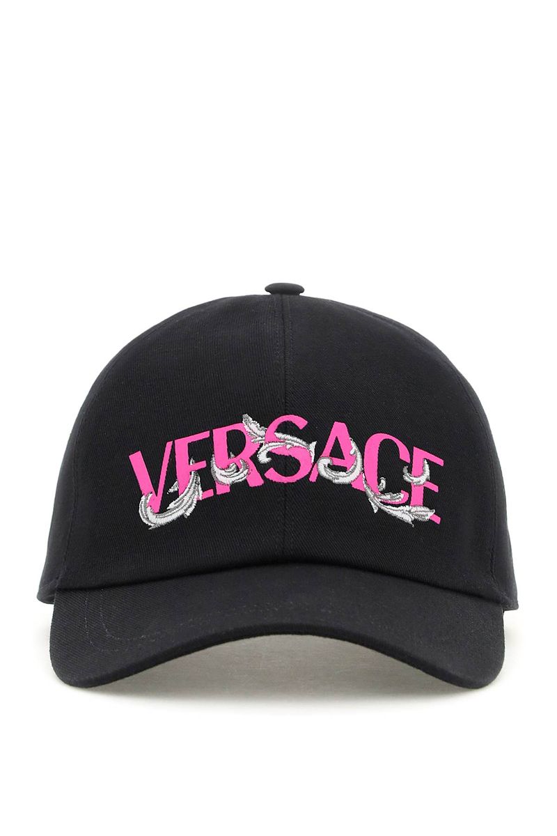 versace printed logo baseball cap