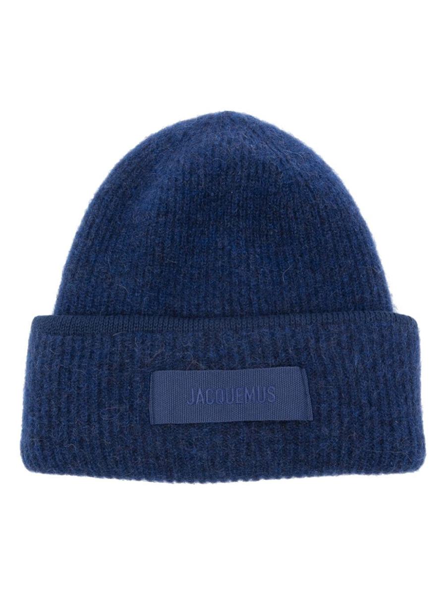 jacquemus blue le bonnet gros grain beanie