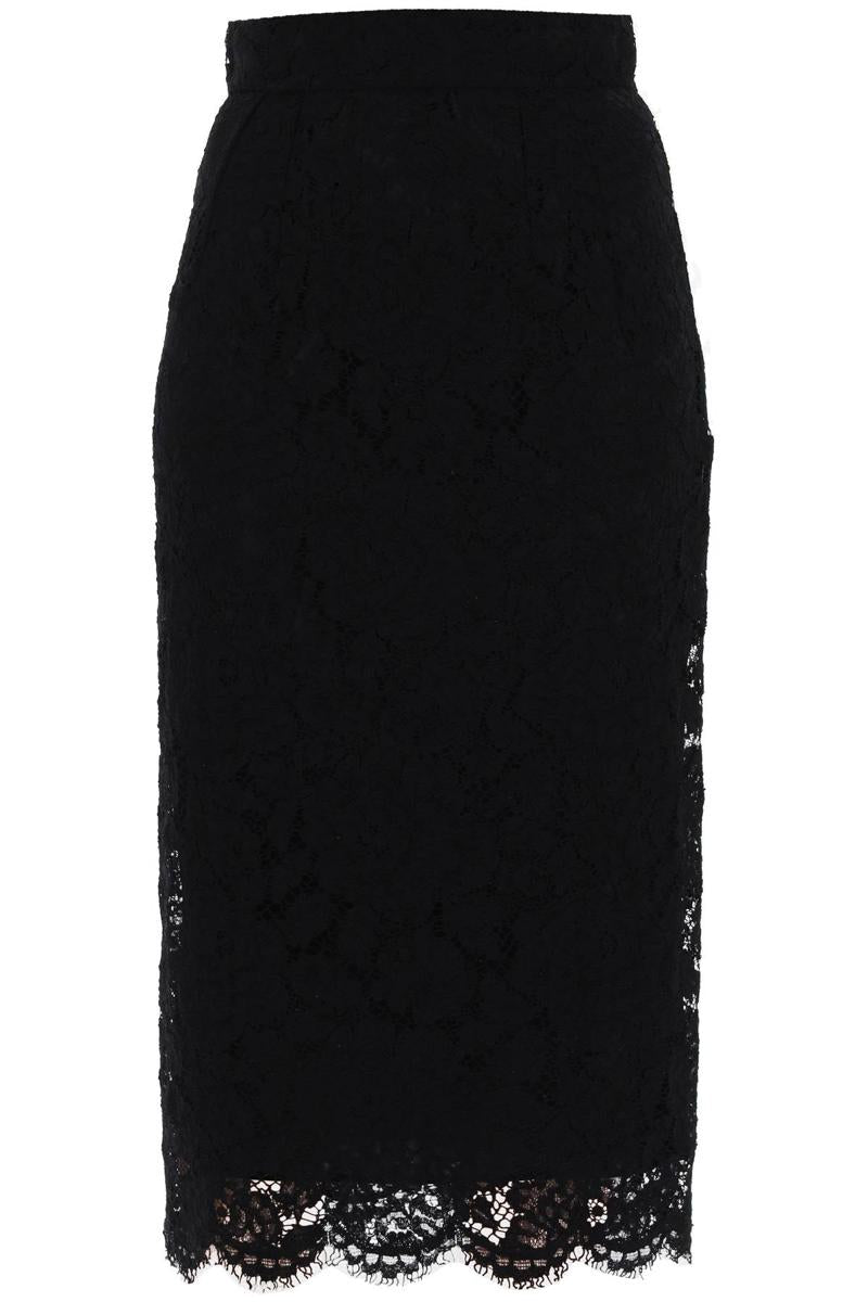 lace pencil skirt with tube silhouette