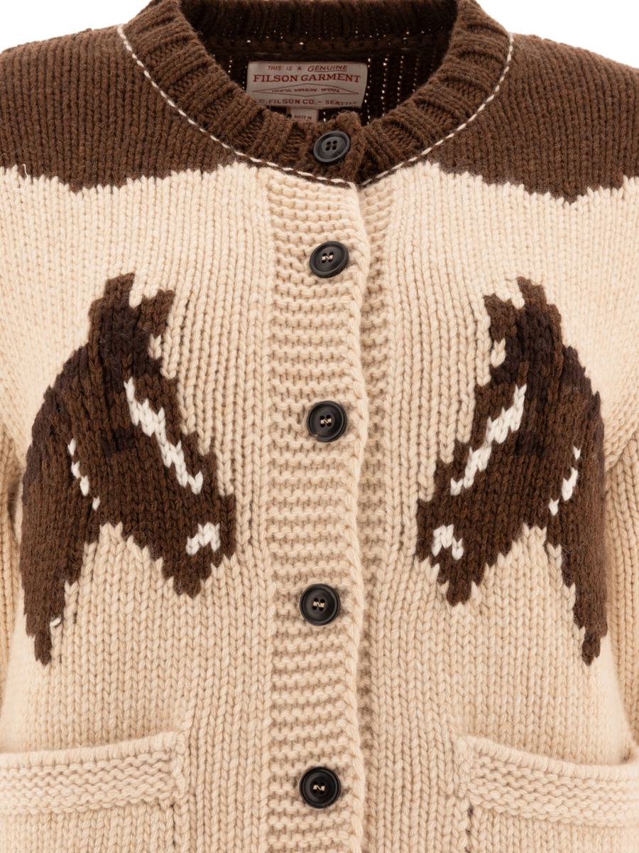 filson "horses" cardigan