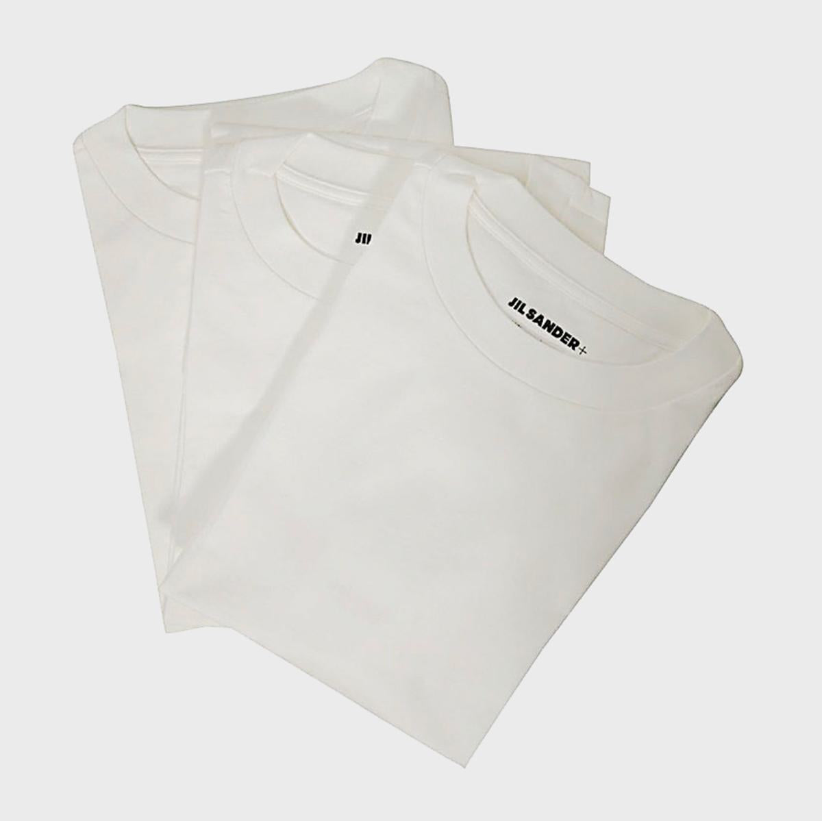 jil sander white cotton t-shirt set