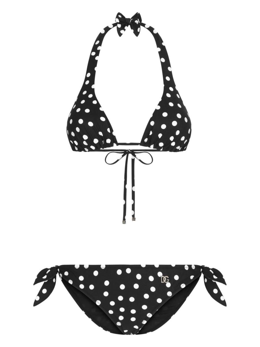 dolce & gabbana polka dot bikini set