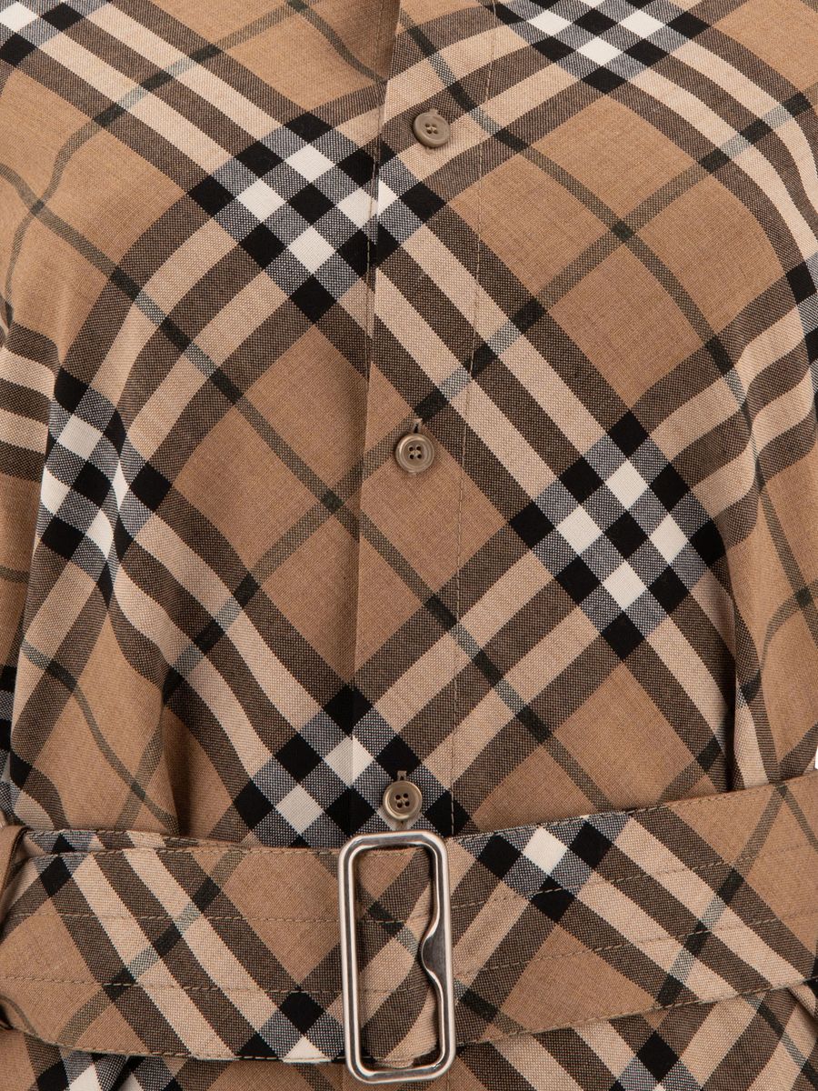 burberry check shirt dress