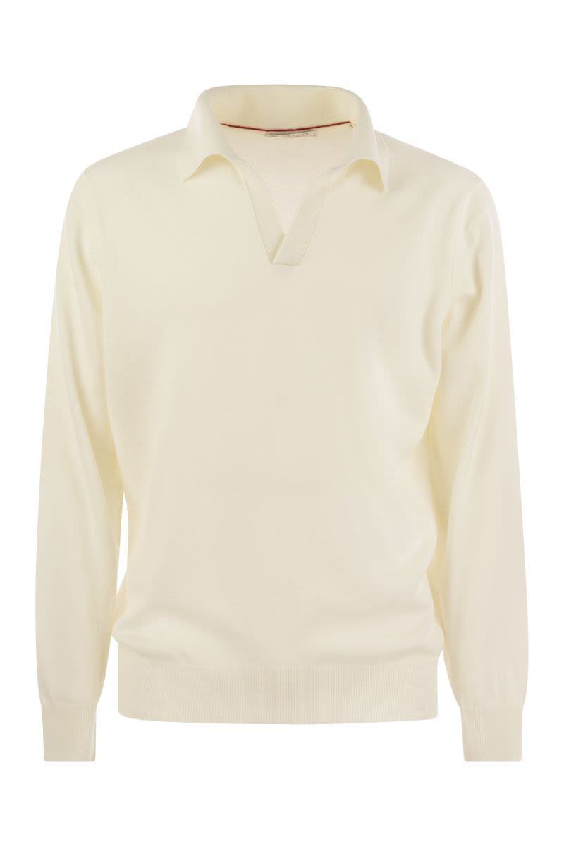 brunello cucinelli cashmere polo neck sweater