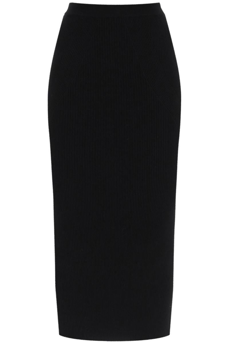 ribbed-knit pencil skirt