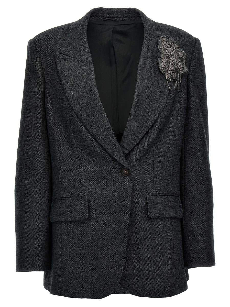 brunello cucinelli 'monile' single-breasted blazer