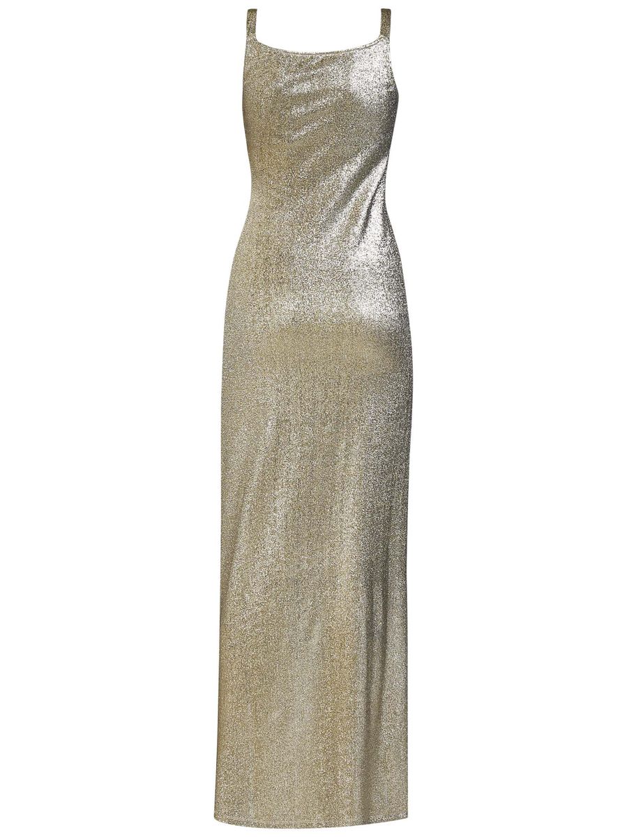 rabanne long draped dress