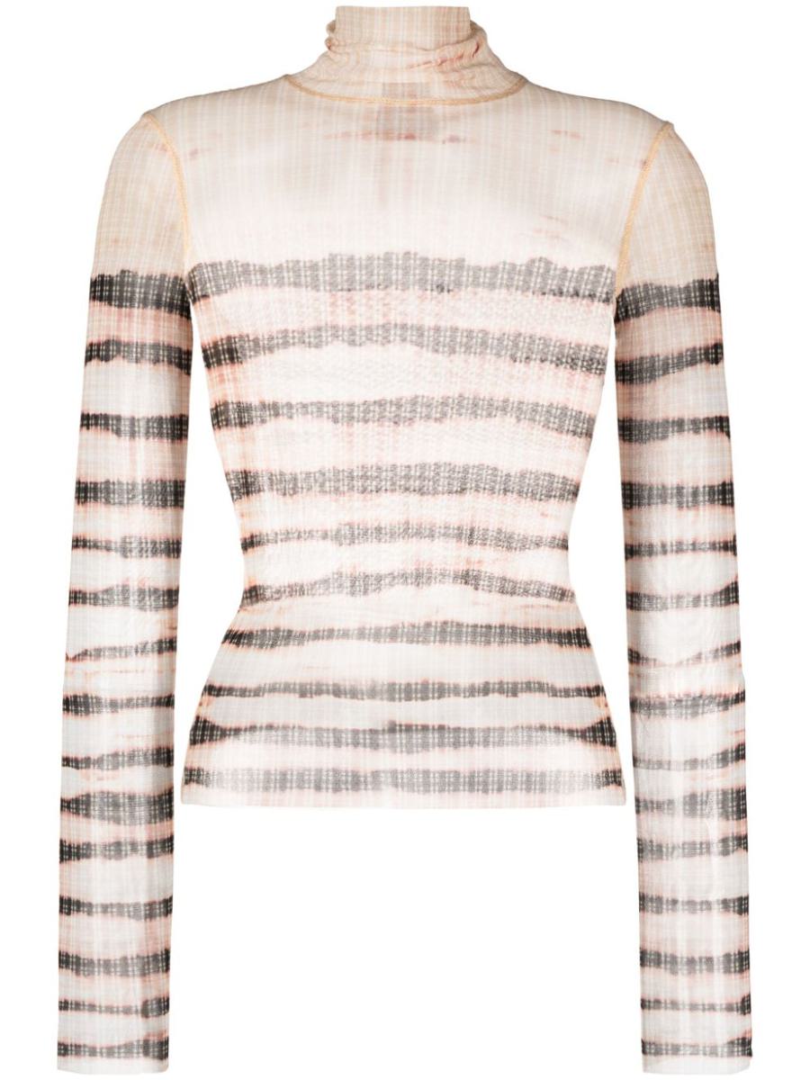 jean paul gaultier striped long sleeve top