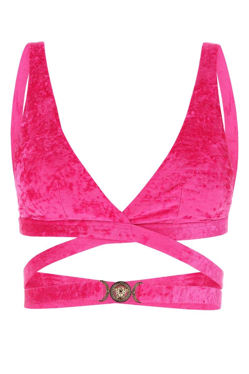 versace triangle bikini top