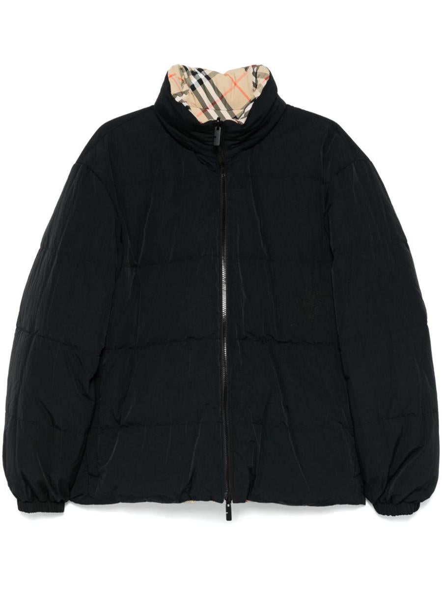 burberry check lining reversible puffer jacket clothing