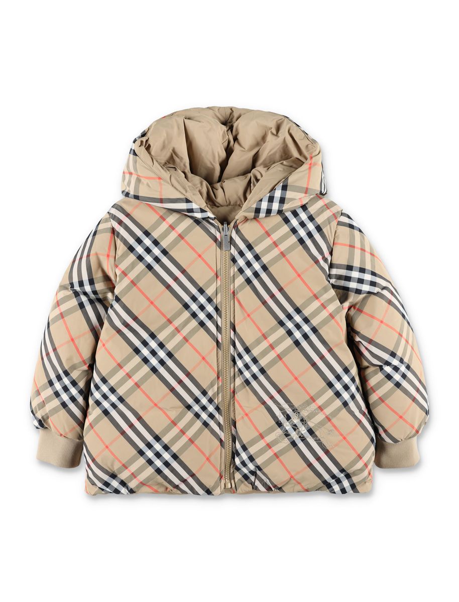 burberry kids kid - reversible check nylon puffer jacket