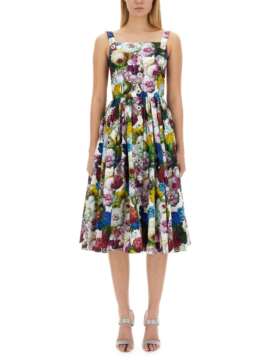 dolce & gabbana bustier midi dress