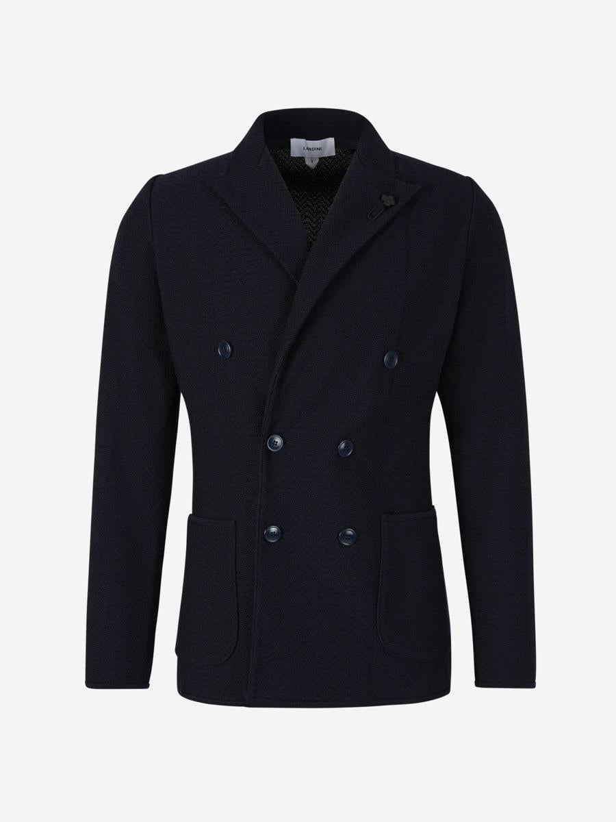 lardini textured cotton blazer