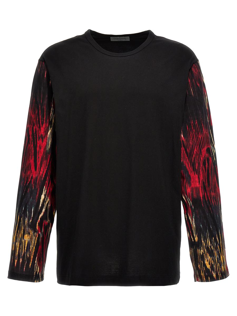 yohji yamamoto contrast sleeve t-shirt