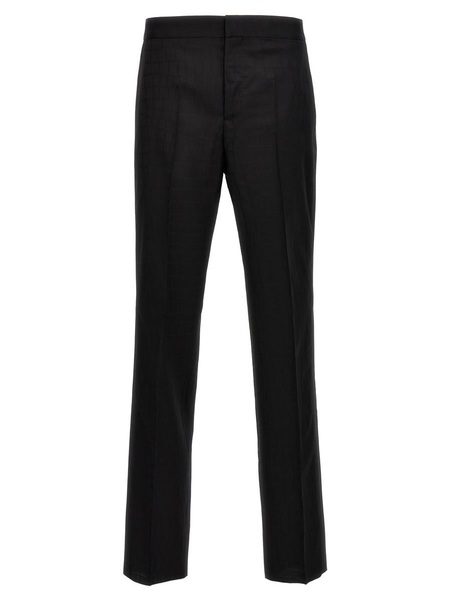 versace croc jacquard trousers