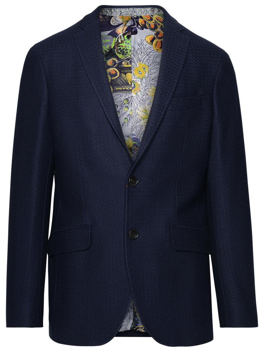 etro blue cotton blazer