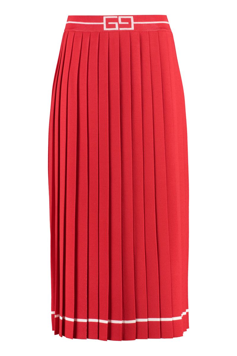 gucci pleated knitted skirt