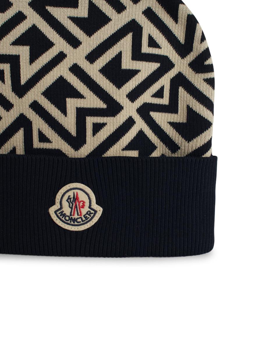 moncler black cotton beanie