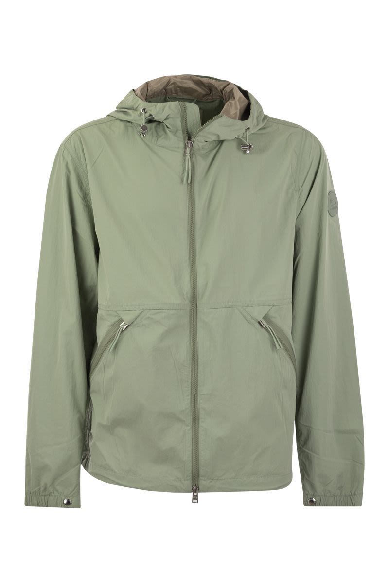 woolrich nylon crinkle windbreaker with hood