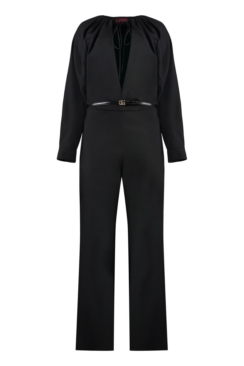 gucci long wool jumpsuit