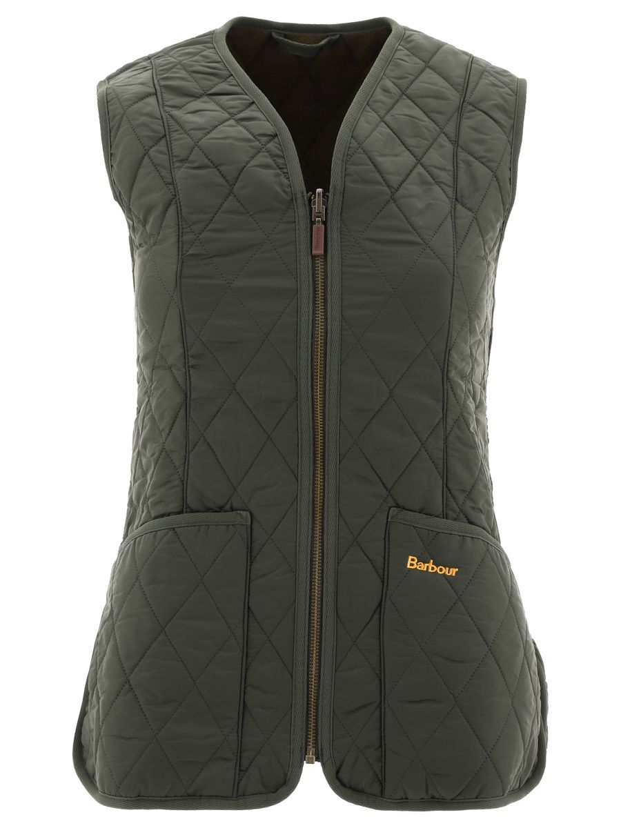 barbour "betty" quilted vest jacket