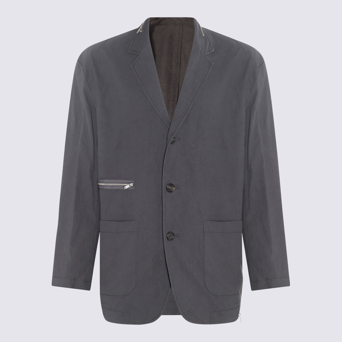 undercover dark grey cotton blazer