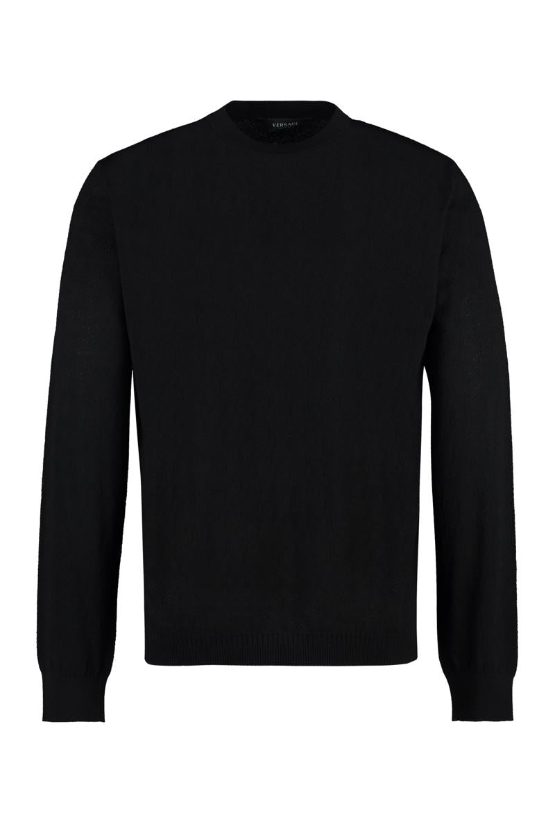 versace silk and cotton blend sweater